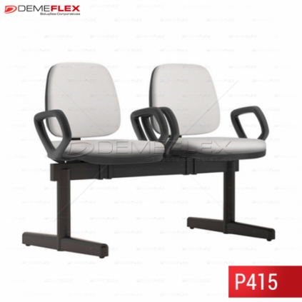 Longarina 2 Lugares com Braço Job Curitiba Demeflex