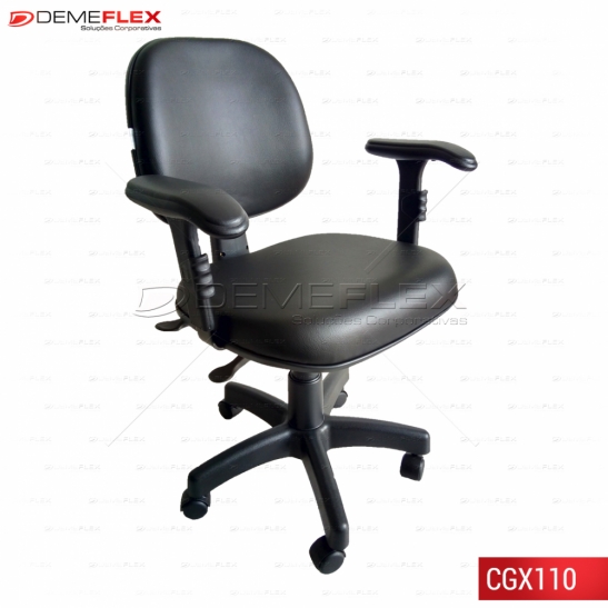 Cadeira Giratória Executiva Digitador Ergonômica Nr17 com BackSystem e Braços Curitiba Demeflex