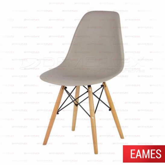 Cadeira Base em Madeira e Aço Eames Demeflex Curitiba