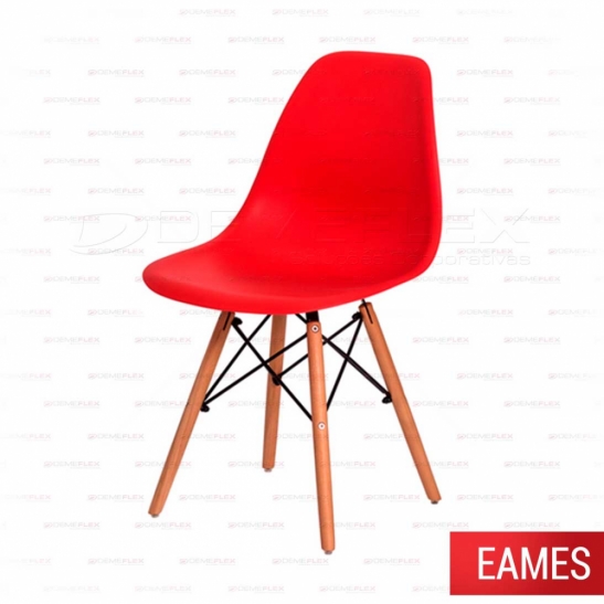 Cadeira Base em Madeira e Aço Eames Demeflex Curitiba