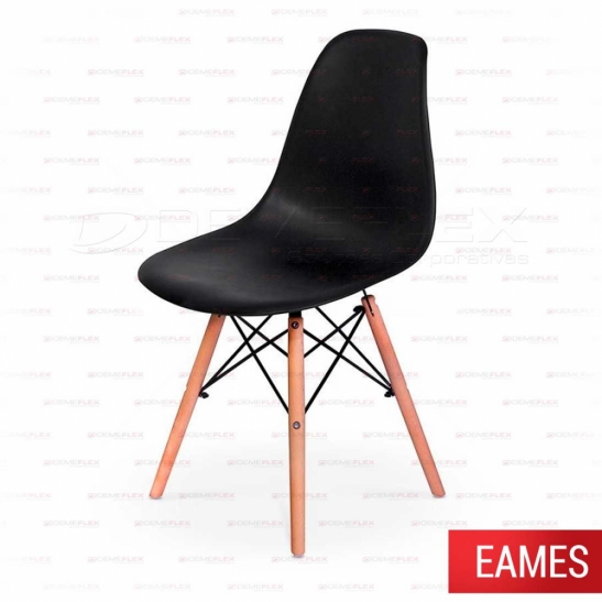 Cadeira Base em Madeira e Aço Eames Demeflex Curitiba