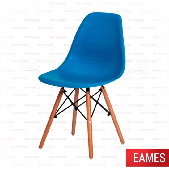 Cadeira Base em Madeira e Aço Eames Demeflex Curitiba