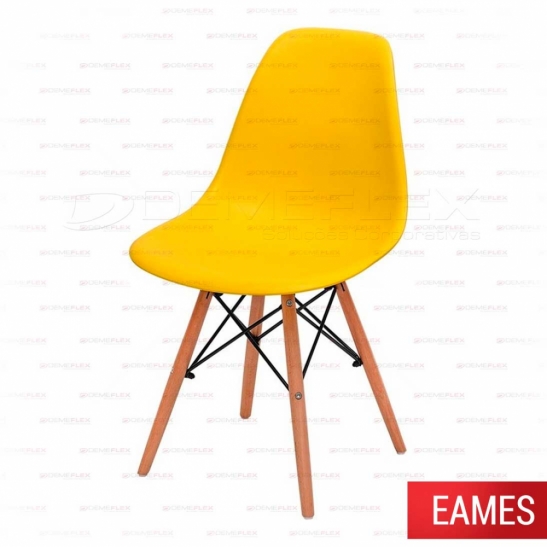 Cadeira Base em Madeira e Aço Eames Demeflex Curitiba